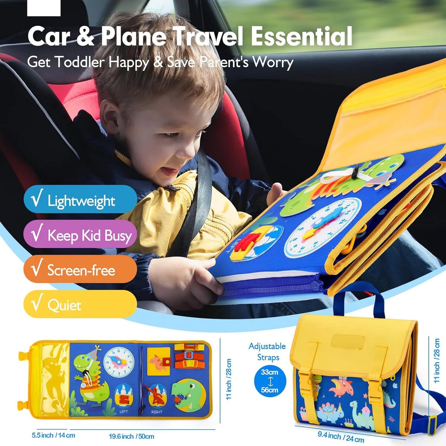 Busy Board Travel Back Pack Educational Toy